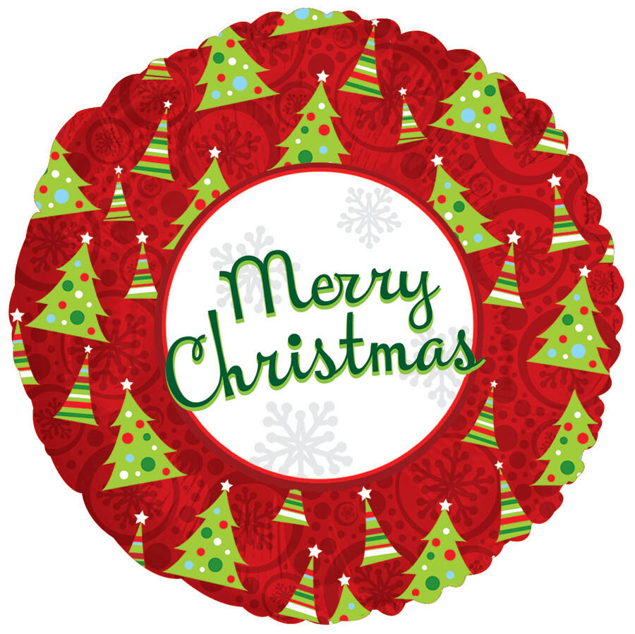 17&quot; CHRISTMAS TREES AND SNOWFLAKES