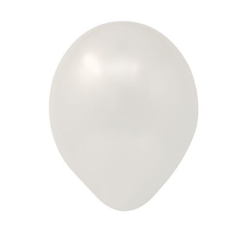 12" Metallic White Latex Balloon (50 per bag)