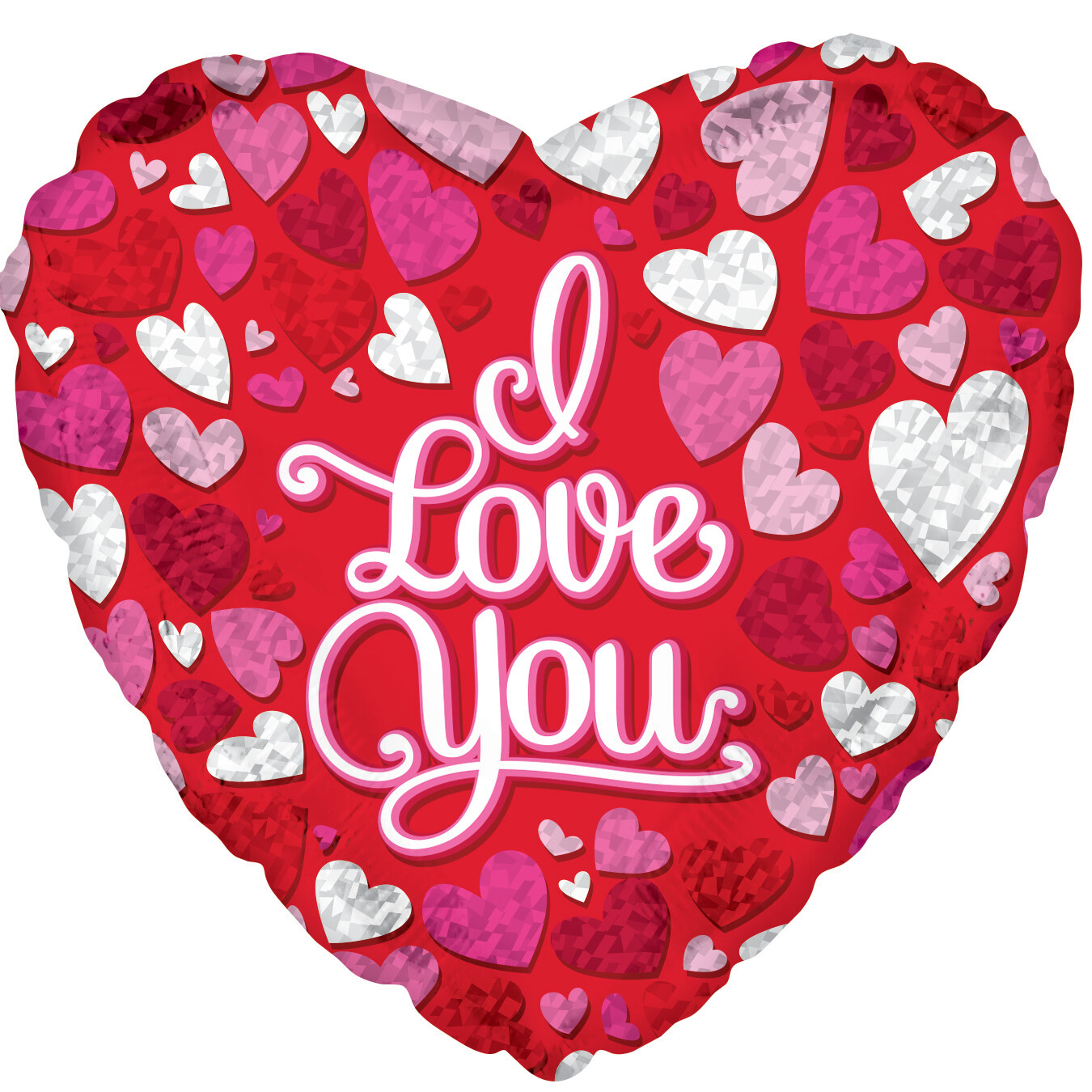 17&quot; I LOVE YOU Prism Heart Foil Balloon