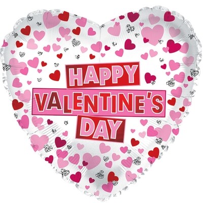17" Happy Valentine's Day Red & Pink Hearts