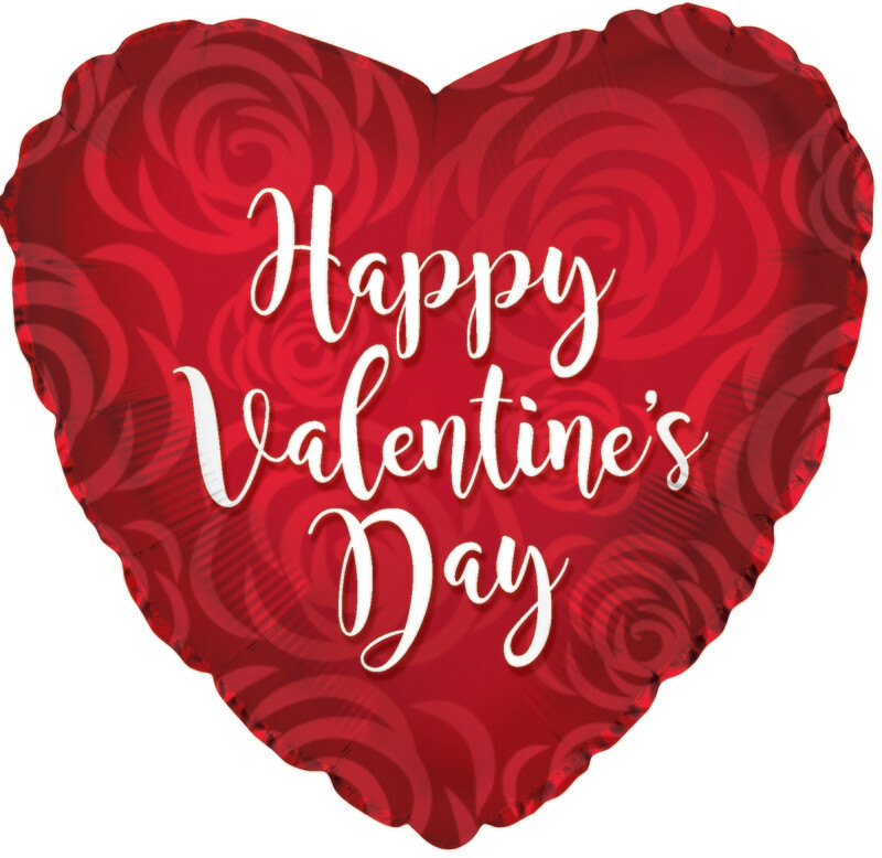 17&quot; Happy Valentines Day Rose Petal Pattern