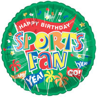 18" Happy Birthday Sports Fan