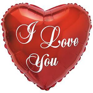 17&quot; I Love You Script Foil Balloon
