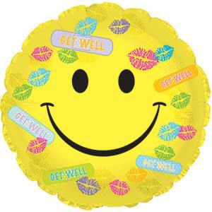 17&quot; Get Well Bandaids &amp; Kisses Foil Balloons