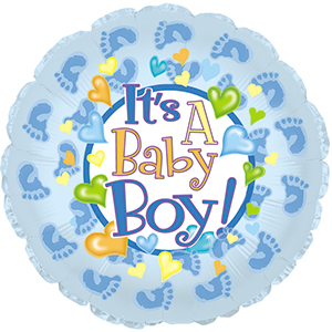 17&quot; Baby Boy Footsies Foil Balloon