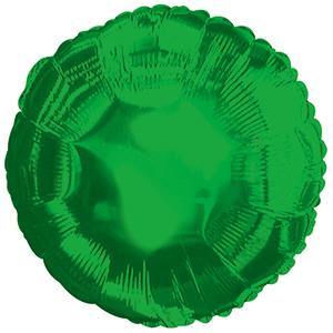 17 17" Green Round Foil Balloon