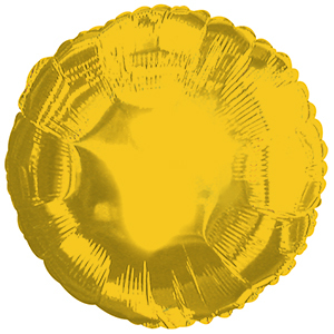 17&quot; Gold Round Foil Balloon