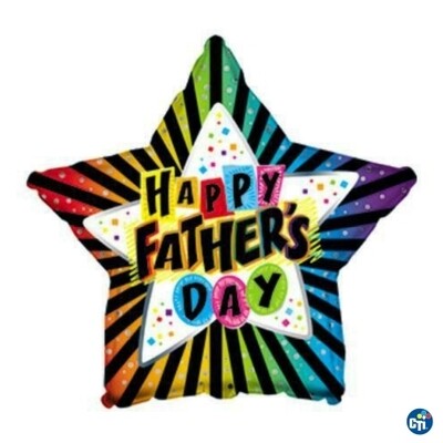 17"Happy Father's Day Rainbow Star