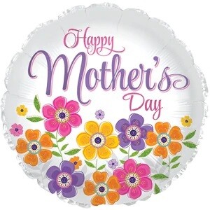 17" Happy Mother's Day Crazy about Flowers Foil Balloon