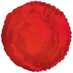 17&quot; Red Round Foil Balloon