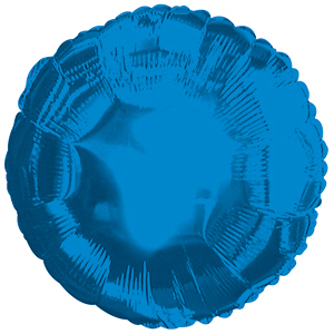17&quot; Blue Round Foil Balloon