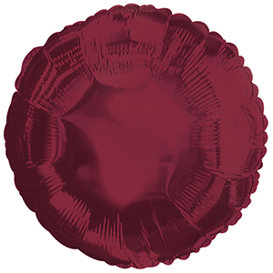 17&quot; Maroon Round Foil Balloon