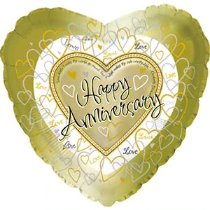 17" Happy Anniversary Foil Balloon