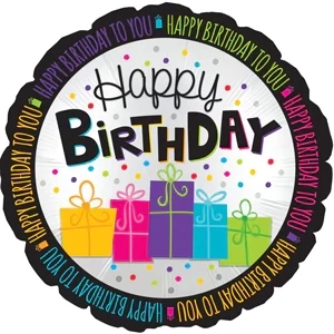 17&quot; Happy Birthday Gifts Foil Balloons