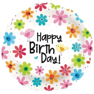 17" Happy Birthday With Birdies Balloon