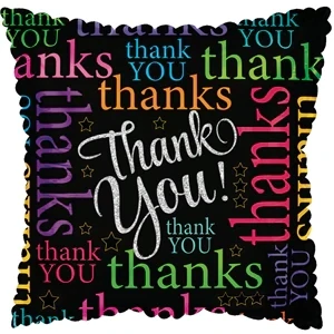 17" Thank You Black Foil Balloon