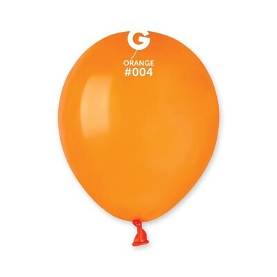5" Latex Balloon- Orange #004 - A50