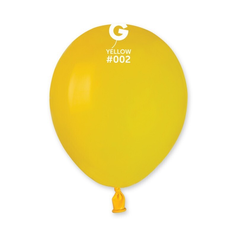 Yellow colored Gemar 5&quot; latex balloon