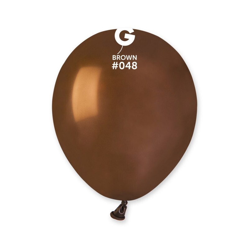 Brown colored Gemar 5&quot; latex balloon