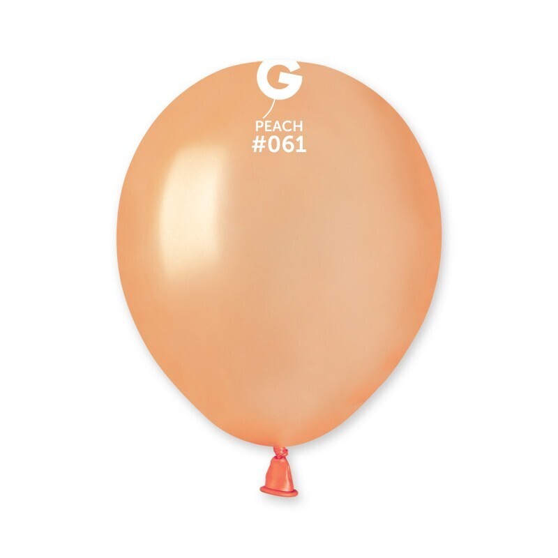 Metallic peach colored Gemar 5" latex balloon