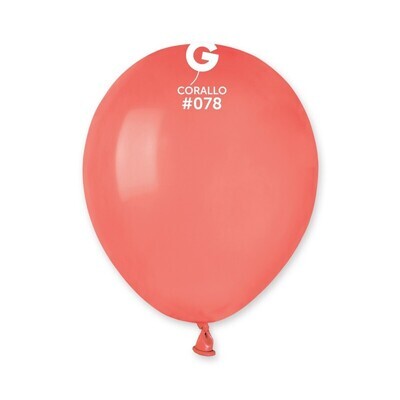 5" Latex Balloon- Coral #078 - A50
