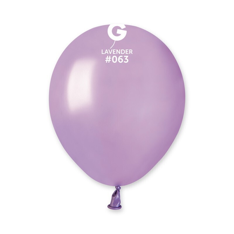 Metallic lavender colored Gemar 5" latex balloon