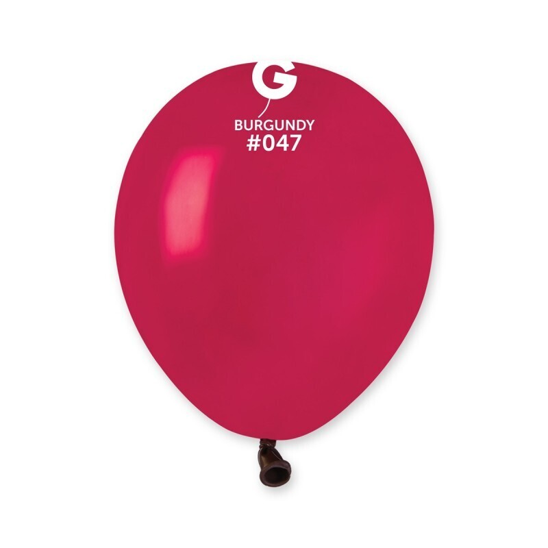 Burgundy colored Gemar 5&quot; latex balloon