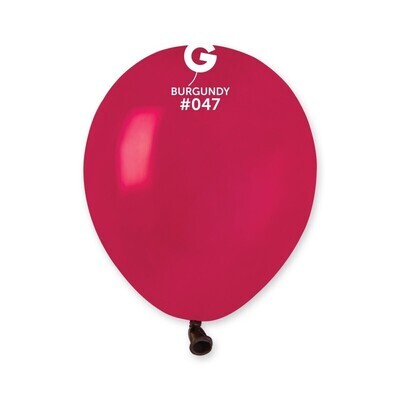 5" Latex Balloon- Burgundy #047 - A50