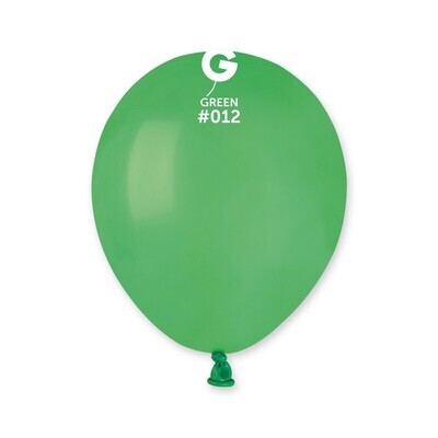 5" Latex Balloon- Green #012 - A50