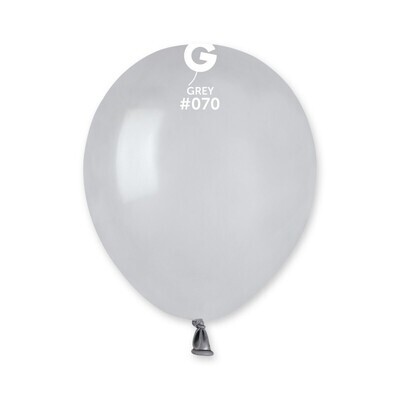 5" Latex Balloon- Grey #070 - A50