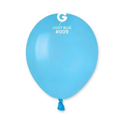 5" Latex Balloon- Light Blue #009 - A50