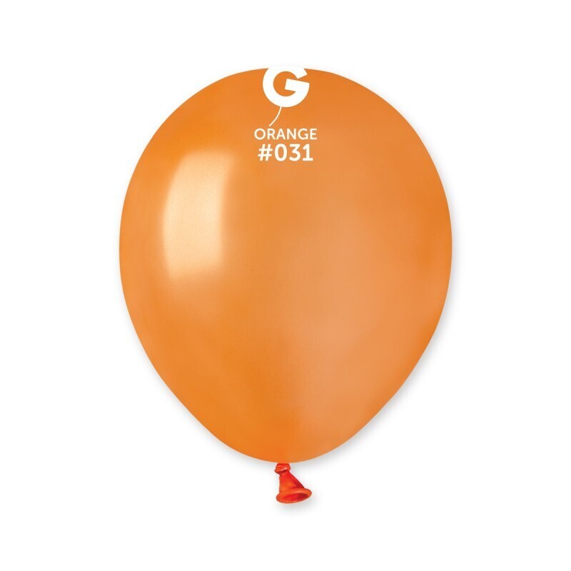 Metallic orange colored Gemar 5&quot; latex balloon