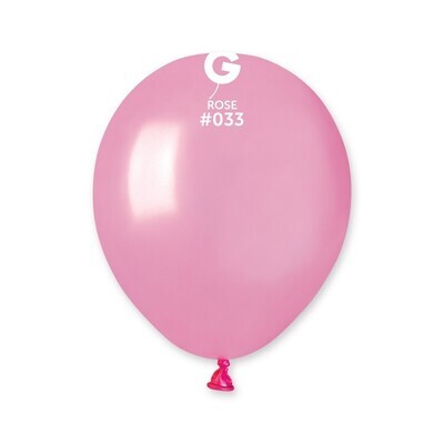 5" Latex Balloon- Metallic Rose #033 - A50