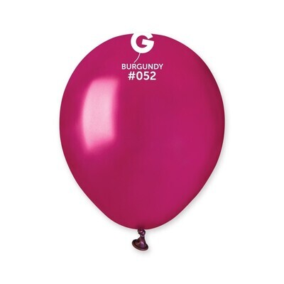 5" Latex Balloon- Metallic Burgundy #052 - A50