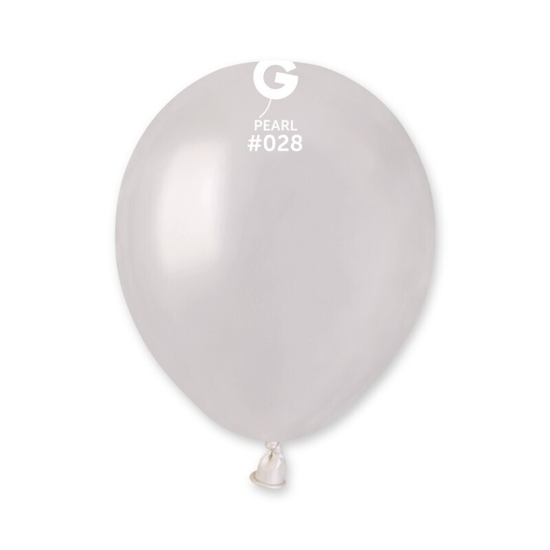 Metallic pearl colored Gemar 5" latex balloon