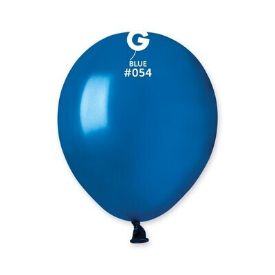 5" Latex Balloon- Metallic Blue #054 - A50