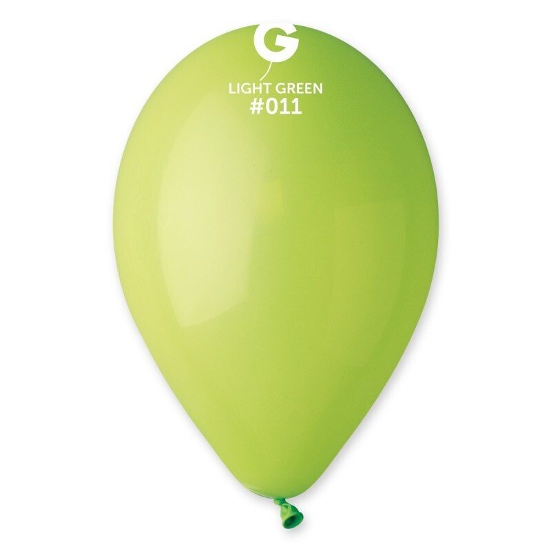 12 Light green colored Gemar 12" latex balloon