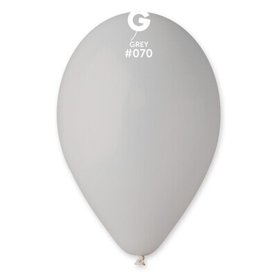 12" Latex Balloon- Gray #070 - G110
