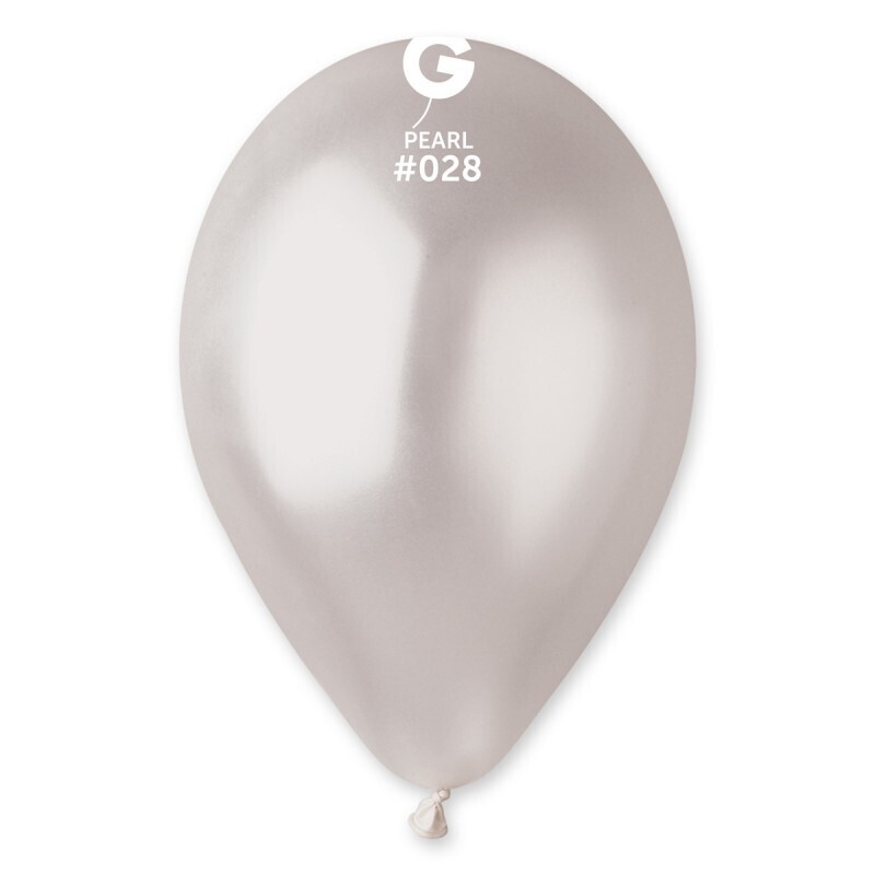 12 Metallic pearl colored Gemar 12" latex balloon