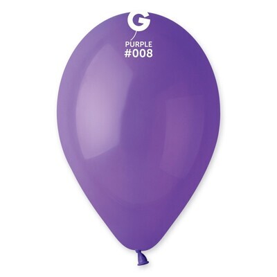 12" Latex Balloon- Purple #008 - G110