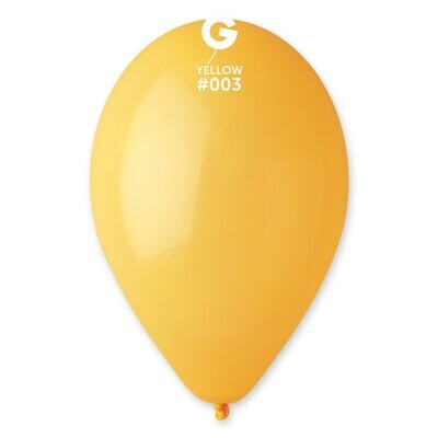 12" Latex Balloon- Yellow #003 - G110