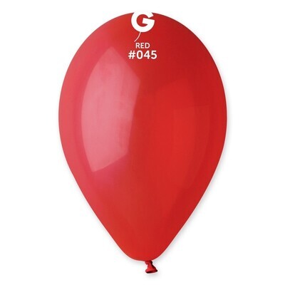 12" Latex Balloon- Red #045 - G110