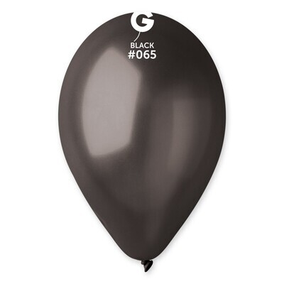 Metallic black colored Gemar 12&quot; latex balloon