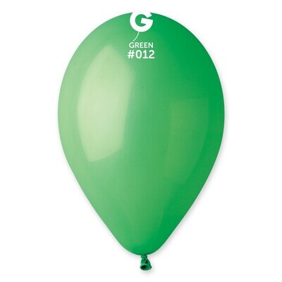 12" Latex Balloon- Green #012 - G110