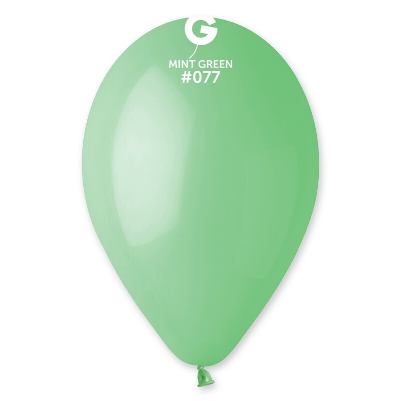 12 Mint Green colored Gemar 12" latex balloon