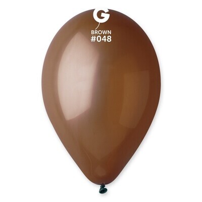 12" Latex Balloon- Brown #048 - G110