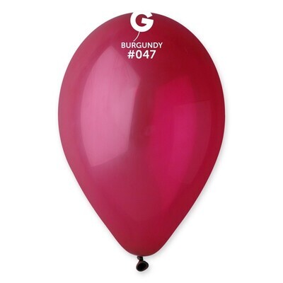 12" Latex Balloon- Burgundy #047 - G110
