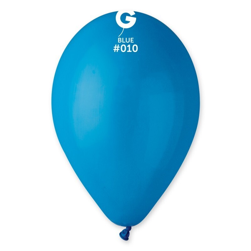 12 Blue #10 colored Gemar 12" latex balloon
