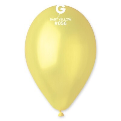 12" Latex Balloon- Metallic Baby Yellow #056 - G110