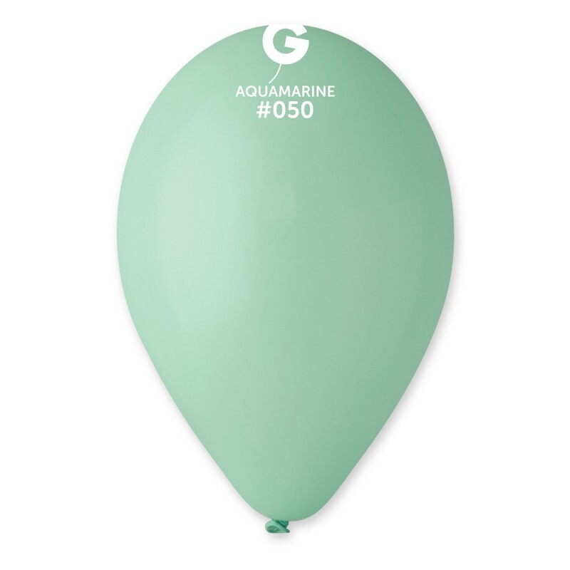 12 Aquamarine colored Gemar 12" latex balloon